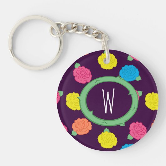 Neonrozen Acryl Sleutelhanger (Voorkant)
