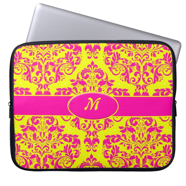 Neons Bright Yellow Laptop Sleeve (Voorkant)