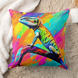 Neonscale Lizard Kussen