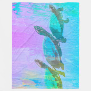 Neonschildpad Fleece Deken