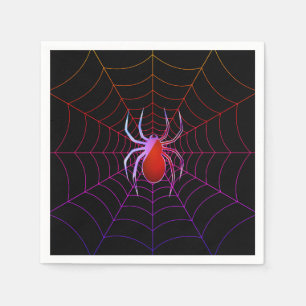 Neonspin en spiderweb servet