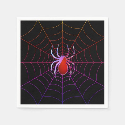 Neonspin en spiderweb servet (Voorkant)