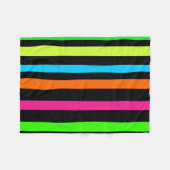 Neonstrepen Fleece Deken (Voorkant (Horizontaal))