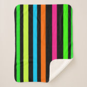 Neonstrepen Sherpa Deken (Voorkant)
