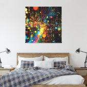 Neonsynthese Canvas Afdruk (Insitu (Slaapkamer))