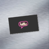 neonteken hallo magnetisch visitekaartje (Voorbeeld)