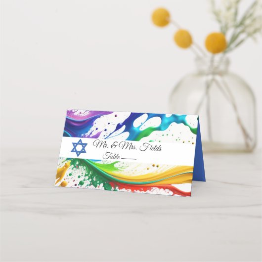 Neonverfspatten, Bat Mitzvah Ster van David (Voorkant)