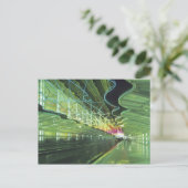 Neonverlichting op de corridor van de luchthaven O Briefkaart (Staand voorkant)