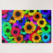 neonzonnebloemen puzzel (Horizontaal)