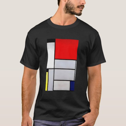 Neoplasticisme Abstract schilderontwerp van Piet M T-shirt (Voorkant)