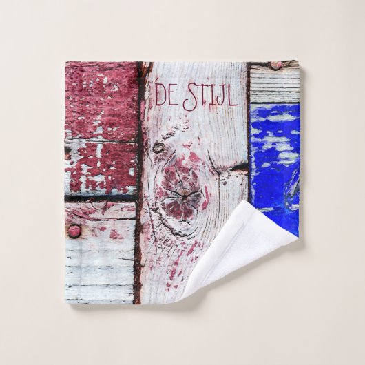 Néoplasticisme amusant style d'art en bois personn (Gant de toilette)