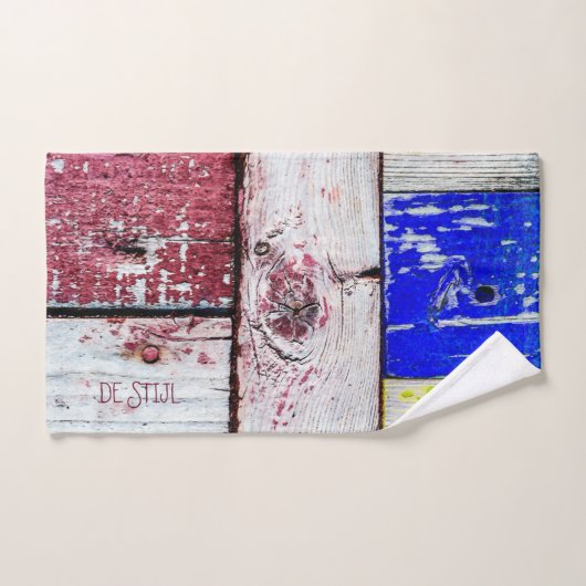 Néoplasticisme amusant style d'art en bois personn (Serviette à main)