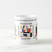 Neoplasticisme Kunst Stijlvol monogram. Brief D Koffiemok (Center)