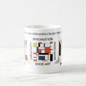 Neoplasticisme Kunst Stijlvol monogram. Brief M Koffiemok (Center)