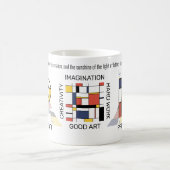 Neoplasticisme Kunst Stijlvol monogram. Brief P Koffiemok (Center)