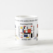 Neoplasticisme Kunst Stijlvol monogram. Brief R Koffiemok (Center)