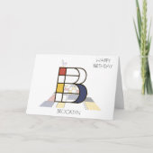 Neoplasticisme Style Monogram. Brief B Kaart (Voorkant)