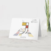 Neoplasticisme Style Monogram. Brief J Kaart (Voorkant)