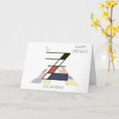 Neoplasticisme Style Monogram. Letter Z Kaart (Gele Bloem)