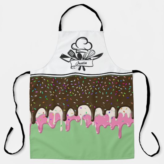Neopolitan Ice Cream gepersonaliseerd Schort (Voorkant)