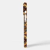 Nep Azteeks houtnerf Case-Mate iPhone Case (Achterkant / Links)