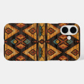 Nep Azteekse houtnerf Case-Mate iPhone Case (Achterkant (horizontaal))