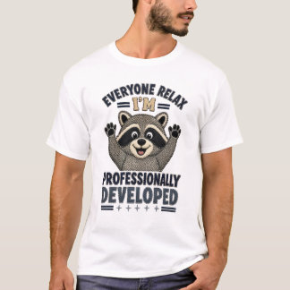 Nep Borduurwerk Wasbeer Professioneel Ontwikkeld T-shirt