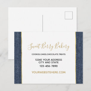 Nep Denim Blauwe Broek Briefkaart
