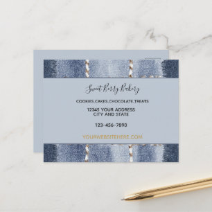 Nep Denim Blauwe Broek Jouw Bedrijf Briefkaart