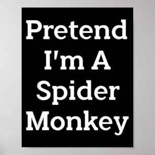 Nep een spinaap kostuum grappig Halloween Poster