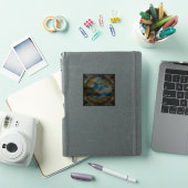 Nep Gebrandschilderd Glas Dolfijn Sticker (iPad Cover)