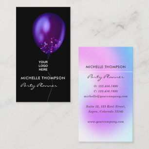 Nep Glitter Ballon Feest Planner Zakelijke Kaart Visitekaartje