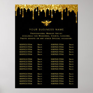 nep glitters bij logo prijslijst poster