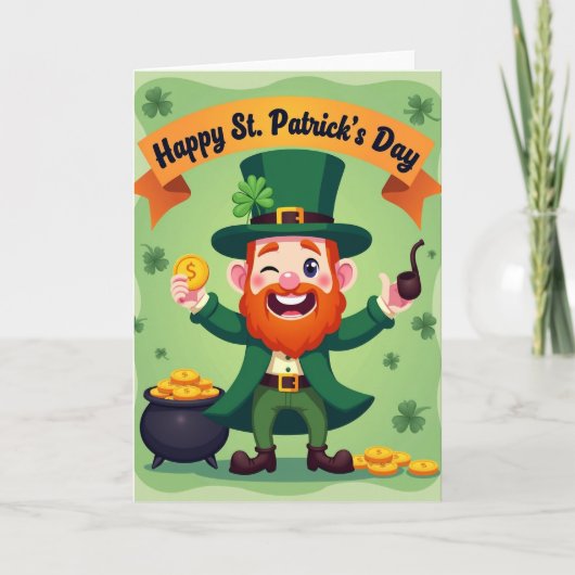 Nep Gold Kabouter St. Patrick Kaart (Voorkant)