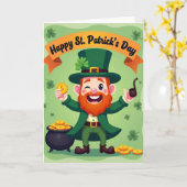 Nep Gold Kabouter St. Patrick Kaart (Gele Bloem)