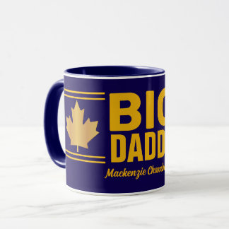 Nep Gold Maple Leaf Big Daddy op Navyblauw Mok