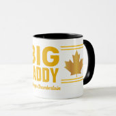 Nep Gold Maple Leaf Big Daddy op WIT Mok (Voorkant rechts)