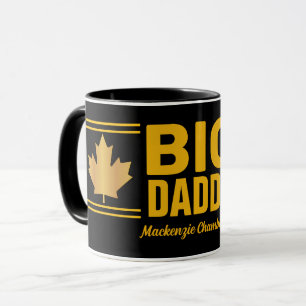 Nep Gold Maple Leaf Big Daddy op ZWART Mok