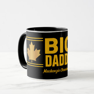 Nep Gold Maple Leaf Big Daddy op ZWART Mok