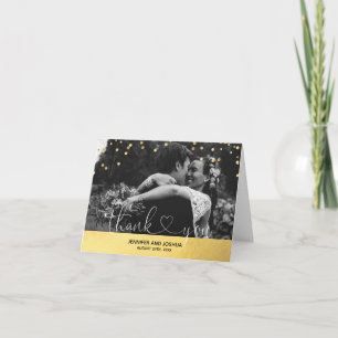 Nep goud folie confetti bedankkaart bruiloft FOT
