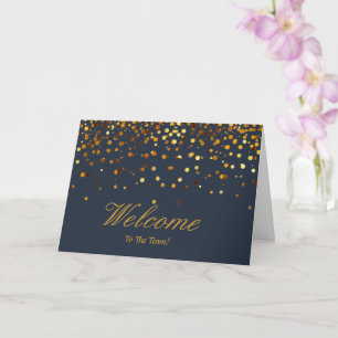 Nep goud folie confetti elegante glitters welkom kaart