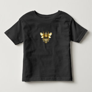 Nep goud folie logo Bij Polygonale vorm op Zwart Kinder Shirts