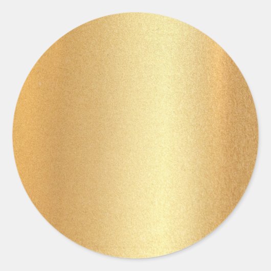 Nep goud glittersjabloon glans elegant ronde sticker (Voorkant)