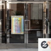 Nep goud iriserende glitters Foil Services Menu Raamsticker (Kantoordeur)
