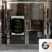 Nep goud iriserende glitterservice menu raamsticker (Kantoordeur)