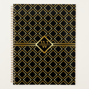 Nep Gouden As Monogram – Zwart & Goud Planner