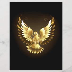 Nep gouden folie vredesduif op zwart flyer