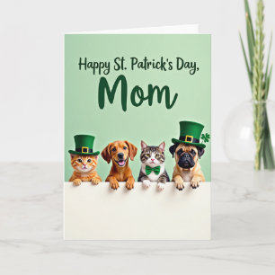 Nep Gouden Huisdieren Gelukkig St. Patrick Kaart