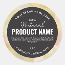 Nep gouden spiraal folie Product Ronde Sticker