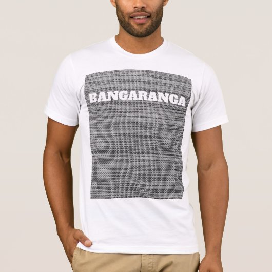 Nep Gray Patch Design T-Shirt Bangaranga Tekst (Voorkant)